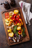 Colorful Crudites for your Next Outdoor Party -  grilled vegetables