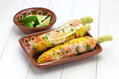 Colorful Crudites for your Next Outdoor Party -  Mexican Corn on the Cob